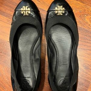 Patent Black leather Tory Burch ballet flats. Size 6.5